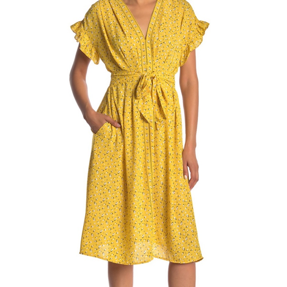 Max Studio Ruffle Sleeve Dress